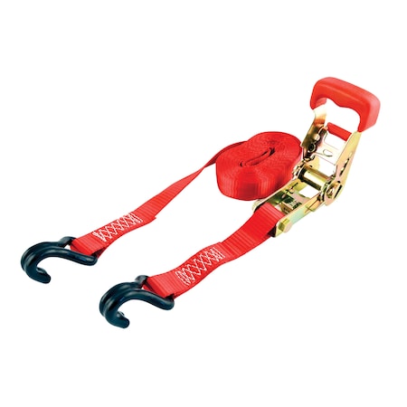 Erickson 1"X15Ft 2000 lb Rubber Handle Ratchet Bulk Red 51333